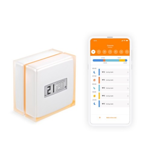 Netatmo Smart Thermostat RF Durchscheinend, Weiß