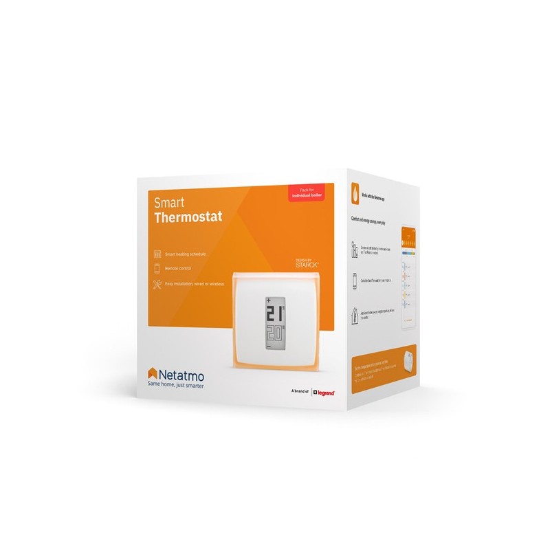 Netatmo Smart Thermostat RF Durchscheinend, Weiß