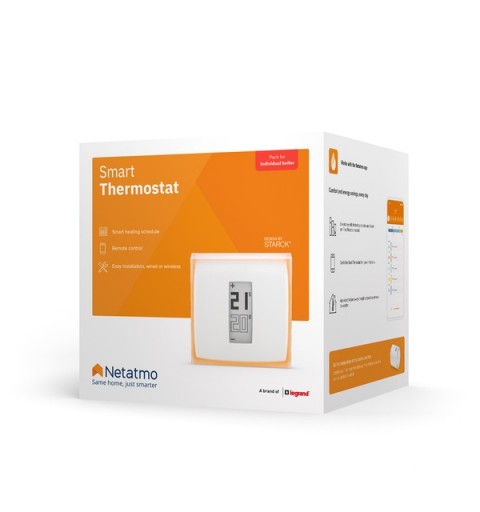 Netatmo Smart Thermostat RF Durchscheinend, Weiß