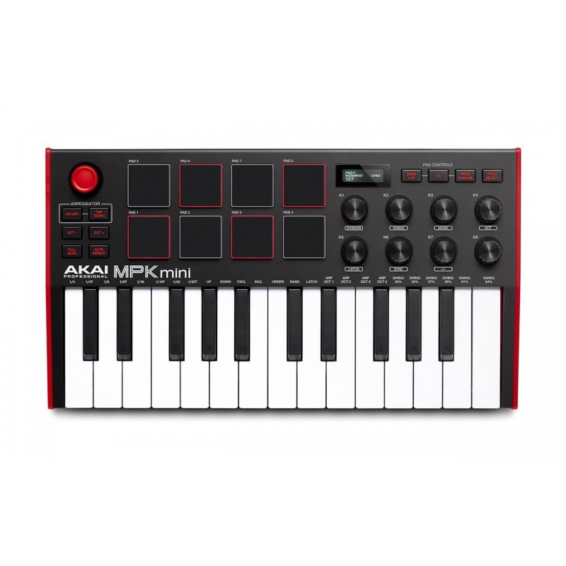 Akai MPK Mini MK3 teclado MIDI 25 llaves USB Negro