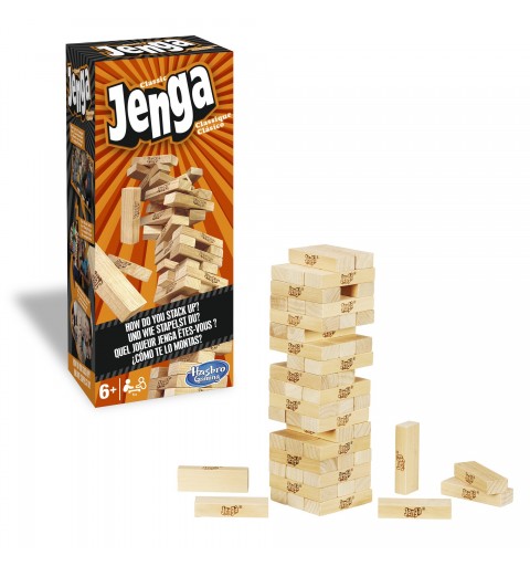 Hasbro Jenga Classic Adulti e bambini Gioco di abilità fino-motorie