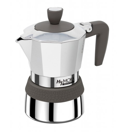 Pedrini MyMoka induction Moka pot Brown, Stainless steel