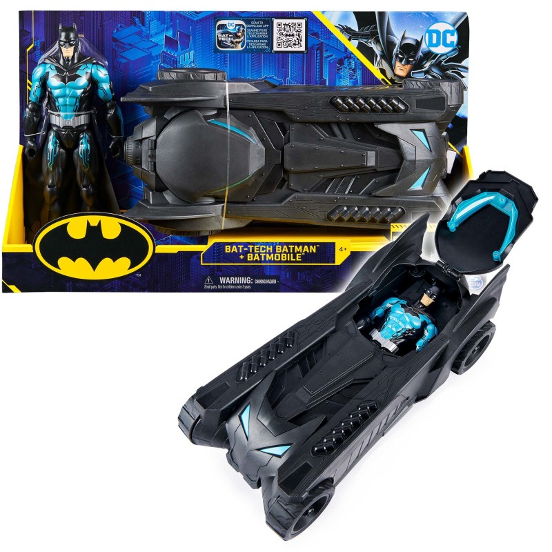 DC Comics , Batman 12-inch Batman Action Figure and Batmobile Vehicle, Toys for Kids and Collectors Ages 3 and up (Styles May