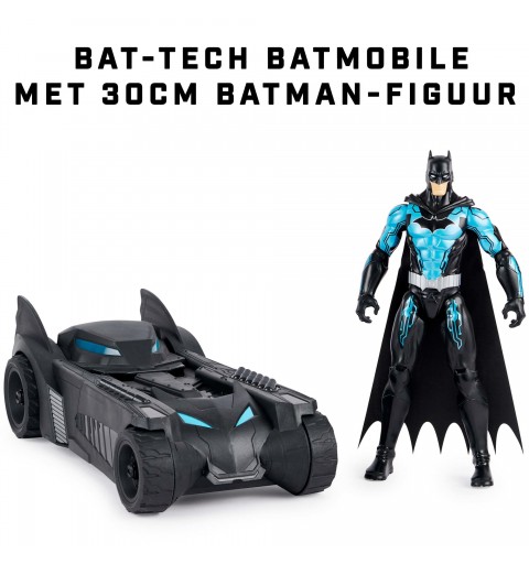 DC Comics BATMAN, action figure di Tactical BATMAN da 30 cm e veicolo Batmobile