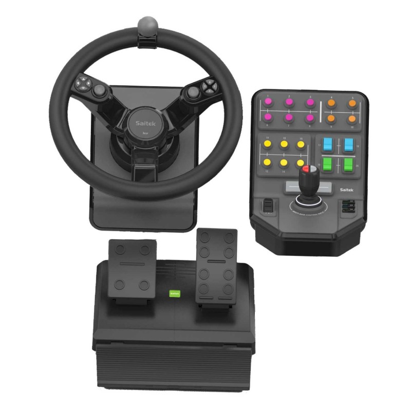 Logitech G G Heavy Equipment Bundle Farm Sim Controller Negro USB Volante + Pedales Analógico Digital