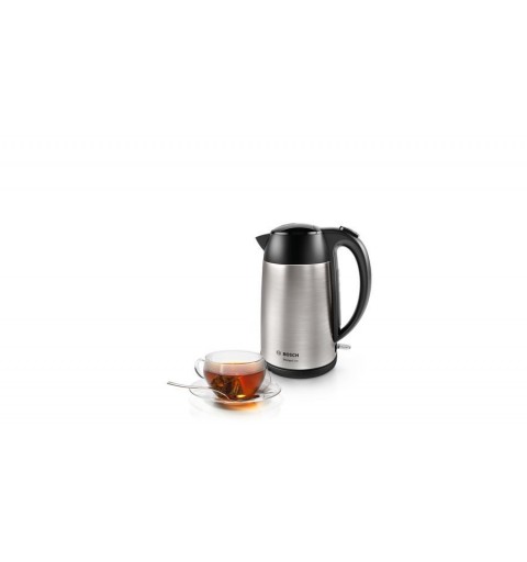 Bosch TWK3P420 electric kettle 1.7 L 2400 W Black, Stainless steel