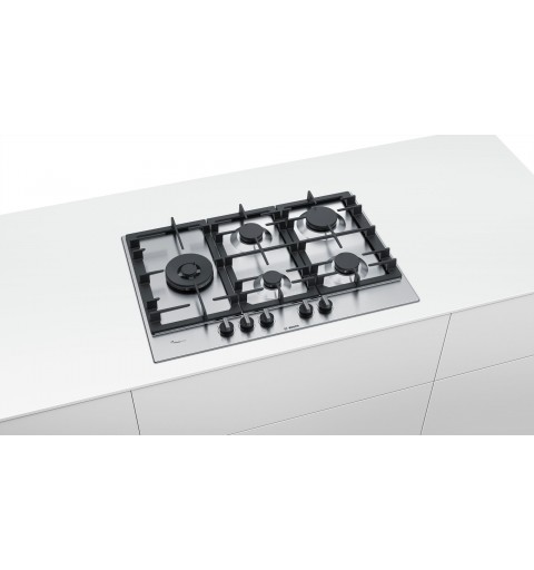 Bosch Serie 6 PCS7A5B90 hobs Acero inoxidable Integrado Encimera de gas 5 zona(s)