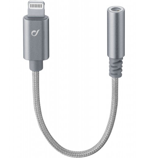 Cellularline MUSICENABLERMFID cable de teléfono móvil Plata 0,01 m Lightning 3,5mm