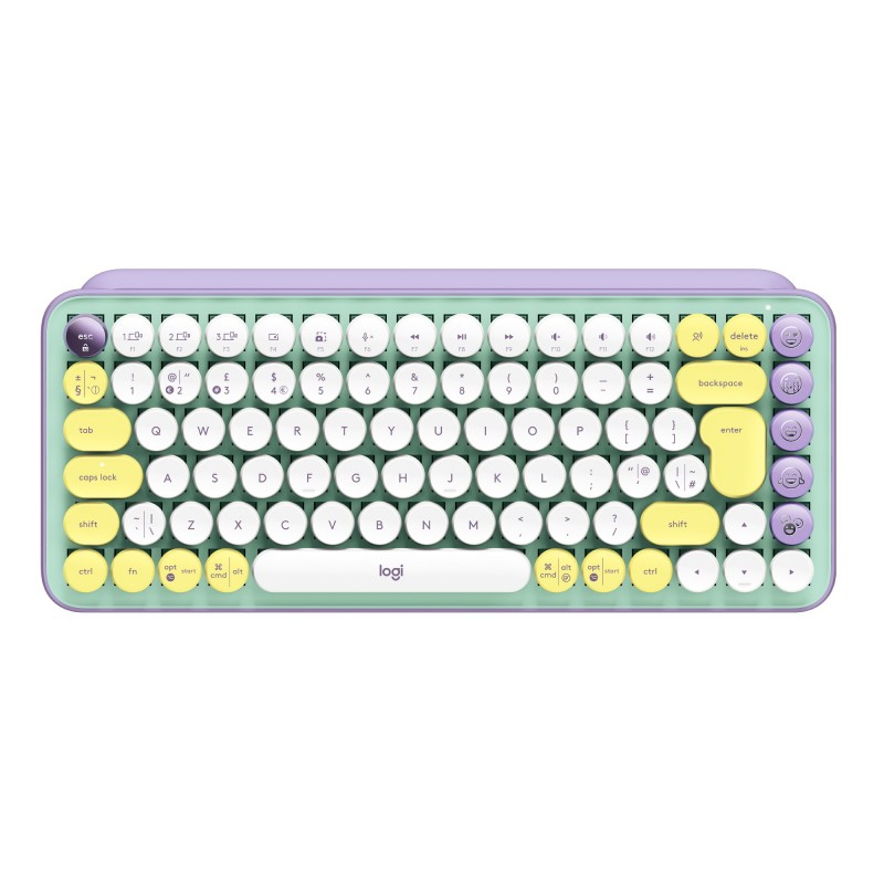 Logitech Pop Keys clavier RF sans fil + Bluetooth QWERTY Italien Couleur menthe