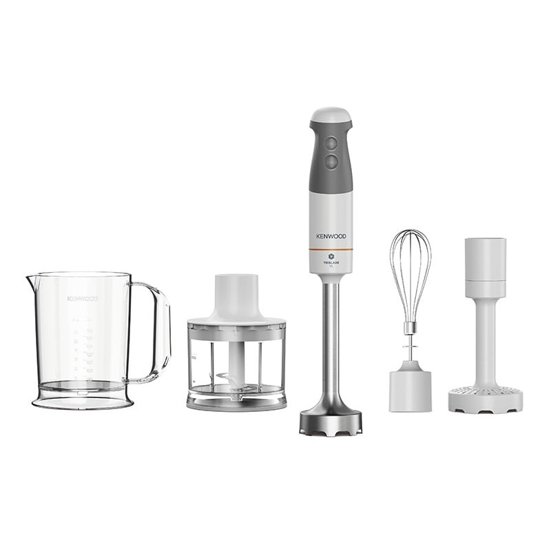 Kenwood HBM40.306WH licuadora Batidora de inmersión 850 W Gris, Transparente, Blanco