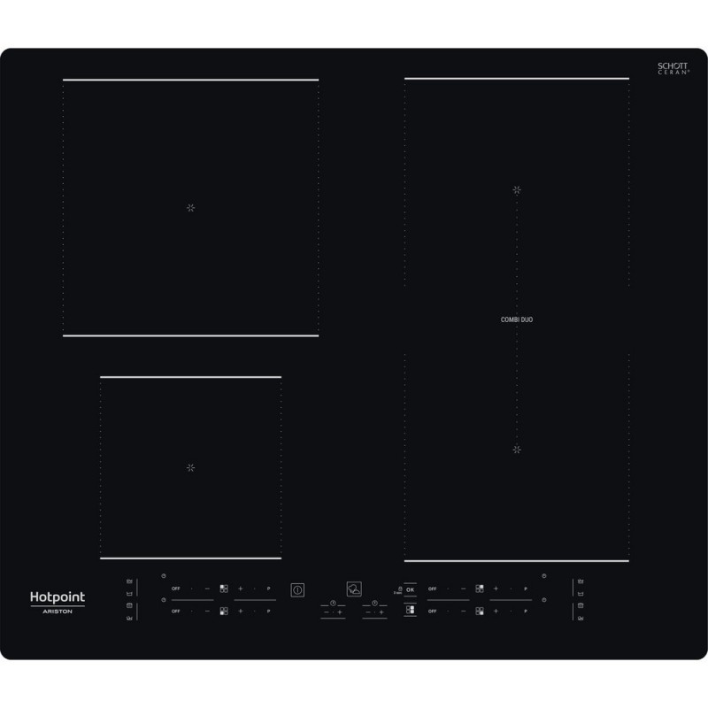 Hotpoint HB 4860B NE Kochfeld Schwarz Integriert 59 cm Zonen-Induktionskochfeld 4 Zone(n)