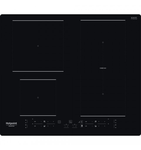 Hotpoint HB 4860B NE hobs Negro Integrado 59 cm Con placa de inducción 4 zona(s)