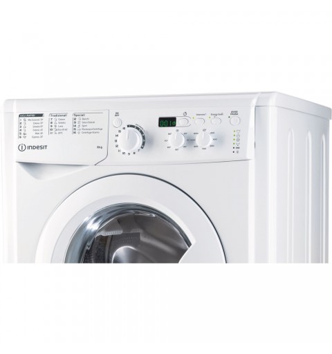 Indesit EWSD 61251 W IT N machine à laver Charge avant 6 kg 1200 tr min F Blanc