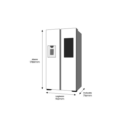 Samsung RS6HA8880S9 Side-by-Side Kühlkombination Freistehend 614 l F Grau