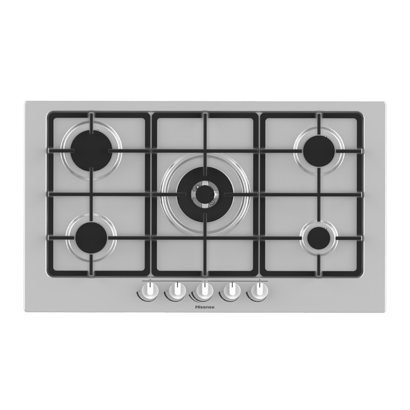 Hisense GM973XF Kochfeld Edelstahl Integriert Gaskochfeld 5 Zone(n)