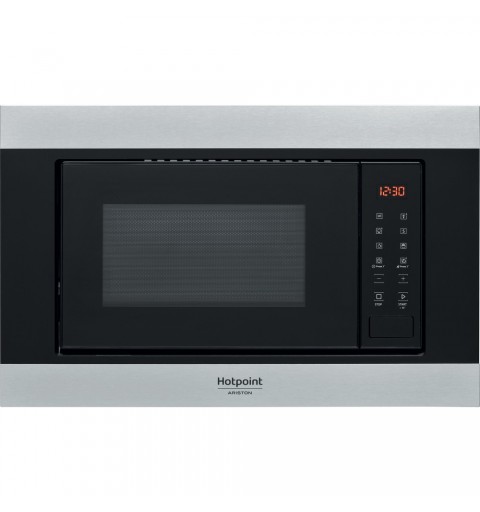 Hotpoint MF20S IX HA Intégré (placement) Micro-ondes uniquement 20 L 800 W Noir, Acier inoxydable