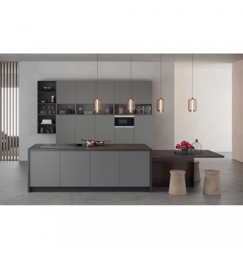 Hotpoint MF20S IX HA Intégré (placement) Micro-ondes uniquement 20 L 800 W Noir, Acier inoxydable