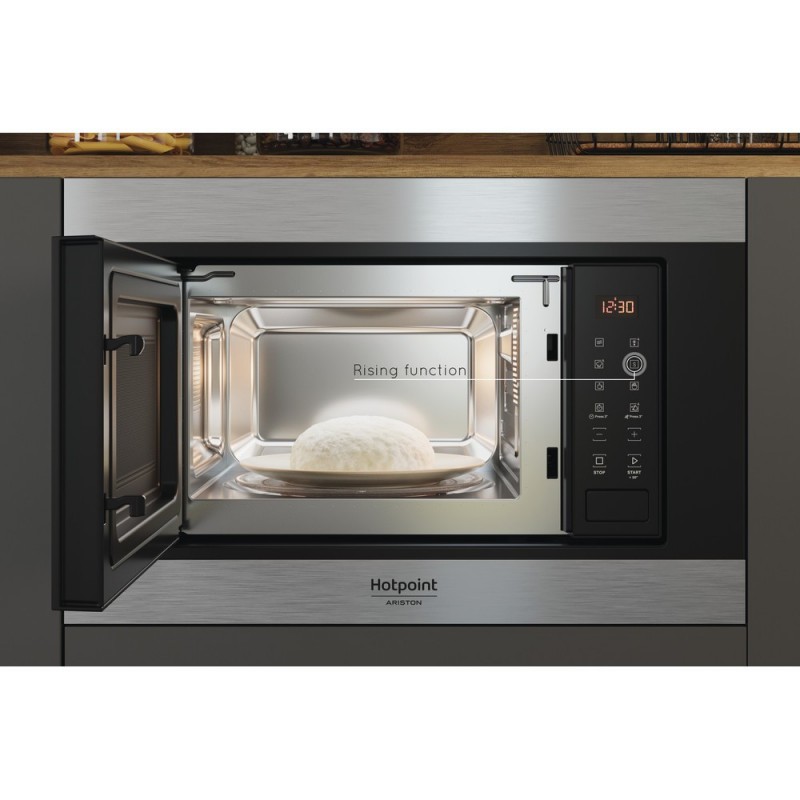 Hotpoint MF20S IX HA Built-in Solo microwave 20 L 800 W Black, Stainless steel