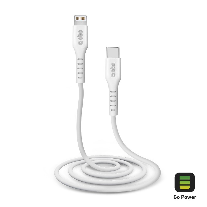 SBS TECABLELIGTC1W câble Lightning 1 m Blanc