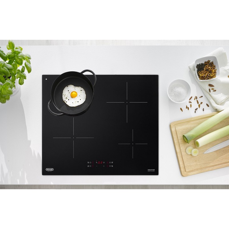 De’Longhi PIN 62 Black Built-in 60 cm Sealed plate 4 zone(s)