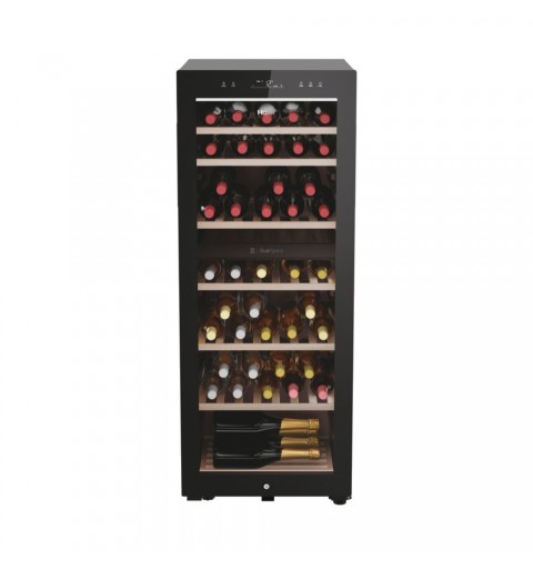 Haier Wine Bank 50 Serie 7 HWS77GDAU1 Weinkühler mit Kompressor Freistehend Schwarz 77 Flasche(n)