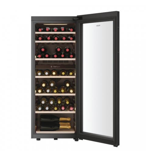 Haier Wine Bank 50 Serie 7 HWS77GDAU1 Weinkühler mit Kompressor Freistehend Schwarz 77 Flasche(n)