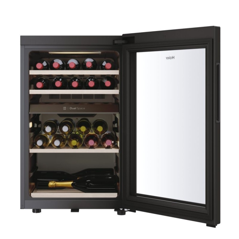 Haier Wine Bank 50 Serie 7 HWS42GDAU1 Nevera de vino Independiente Negro 42 botella(s)