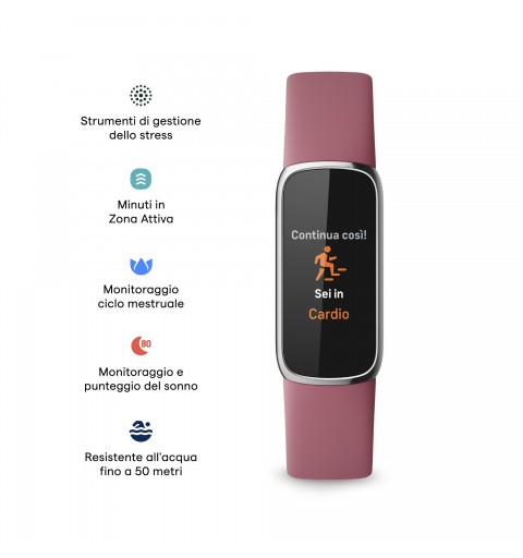 Fitbit Luxe AMOLED Pulsera de actividad Rosa, Platino