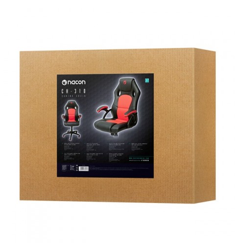 NACON PCCH-310 Sedia per gaming universale Sedia imbottita tappezzata Nero, Rosso