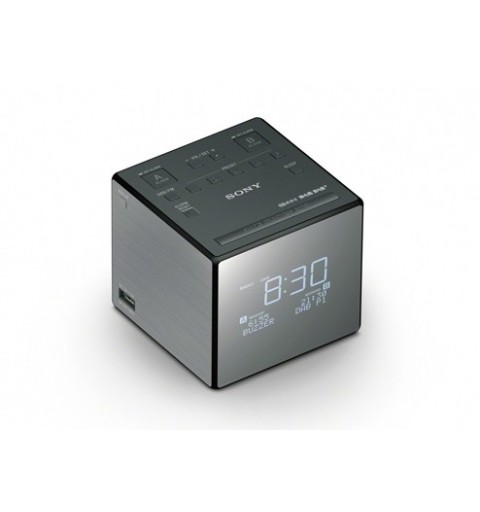 Sony XDRC1DBP Radio Uhr Schwarz, Silber