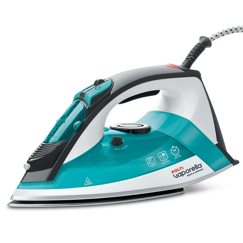 Polti QC120 Steam iron Stainless Steel soleplate 2200 W Black, Turquoise, White