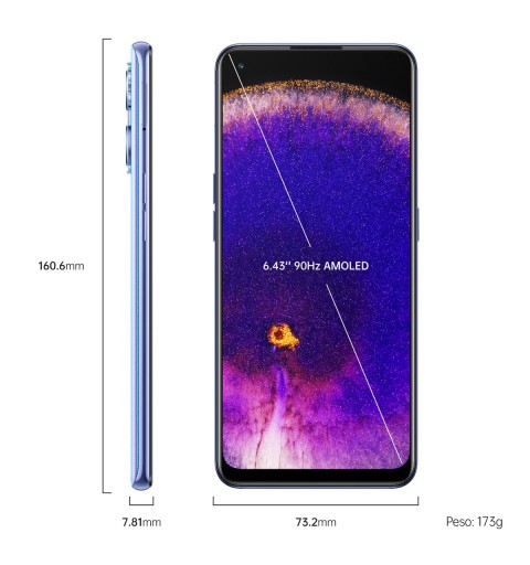 OPPO Find X5 Lite ha una batteria di lunga durata da 4500mAh, RAM 8GB(Espandibile 13GB) + ROM 256GB espandibile (1TB), Display