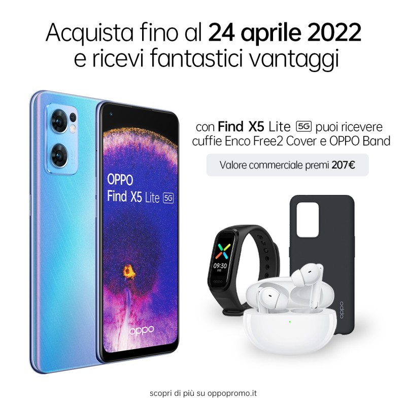 OPPO Find X5 Lite 16,3 cm (6.43") SIM doble Android 12 5G USB Tipo C 8 GB 256 GB 4500 mAh Azul