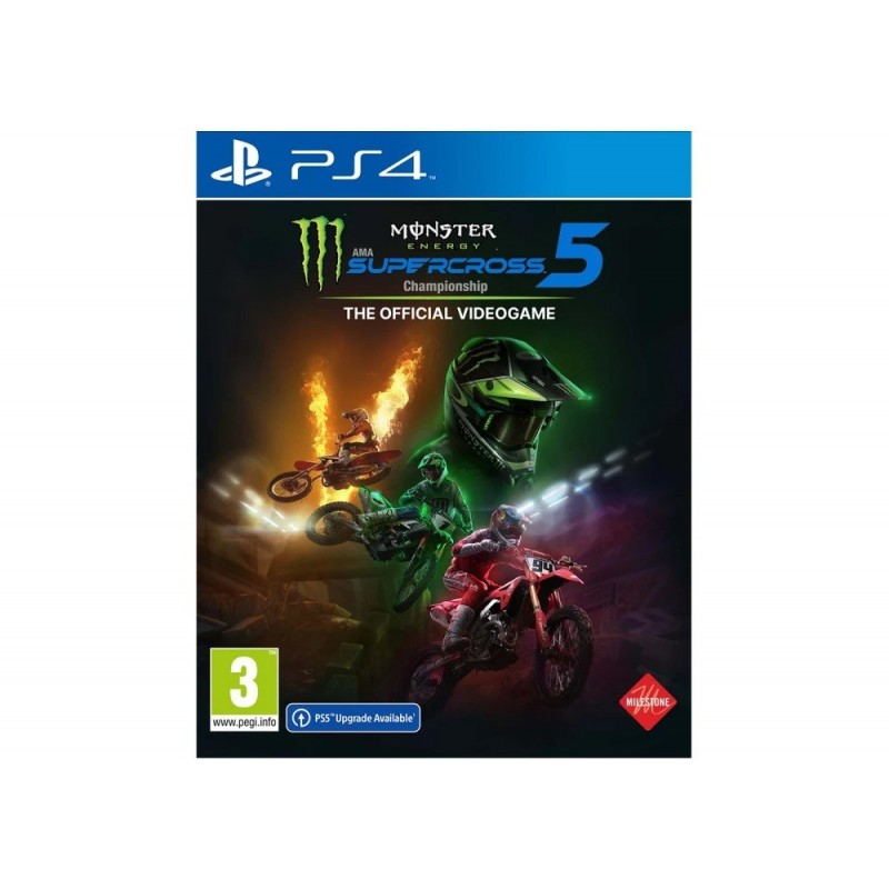 Milestone Monster Energy Supercross 5 Standard Anglais, Espagnol, Italien, Français, Allemand, POR-BRA PlayStation 4