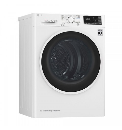 LG RH90V5AV6Q tumble dryer Freestanding Front-load 9 kg A++ White