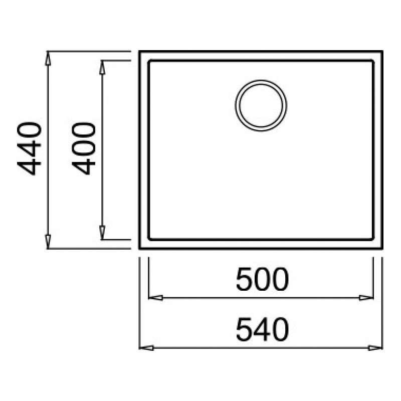 Elleci Quadra 105 G40 Evier à poser Rectangulaire Granitek