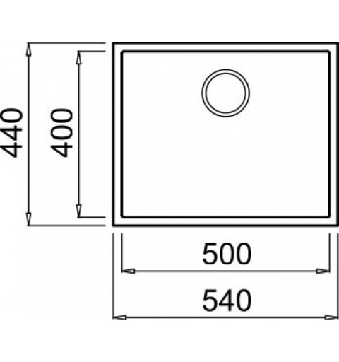 Elleci Quadra 105 G40 Lavabo sobre-encimera Rectangular Granito