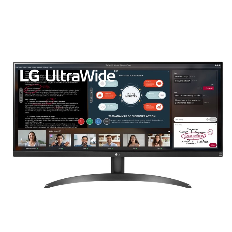 LG 29WP500-B computer monitor 73.7 cm (29") 2560 x 1080 pixels UltraWide Full HD LED Black