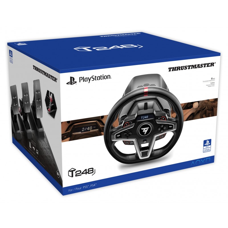 Thrustmaster T248 Black Steering wheel + Pedals PC, PlayStation 4, PlayStation 5