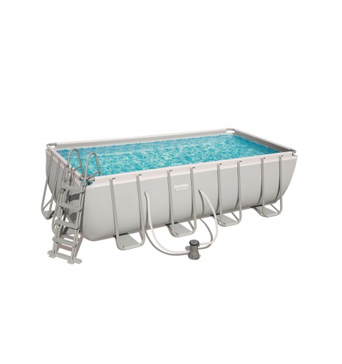 Bestway Power Steel 56670 Aufstellpool Gerahmter Pool Rechteckig 11532 l Weiß