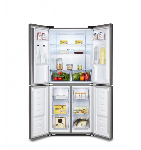 Hisense RQ515N4AD1 frigo américain Autoportante 394 L E Acier inoxydable