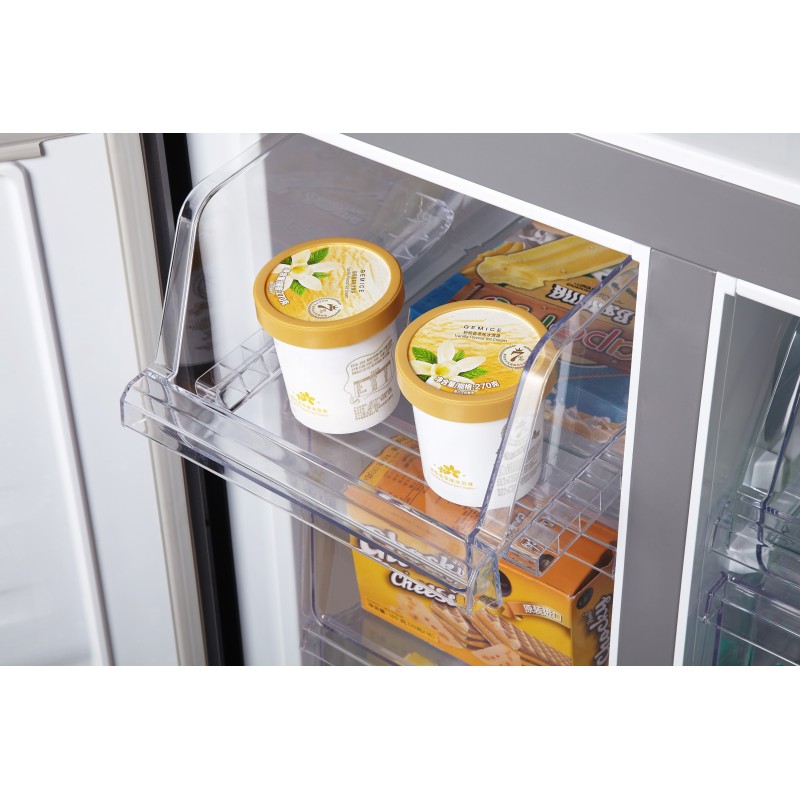 Hisense RQ515N4AD1 frigo américain Autoportante 394 L E Acier inoxydable