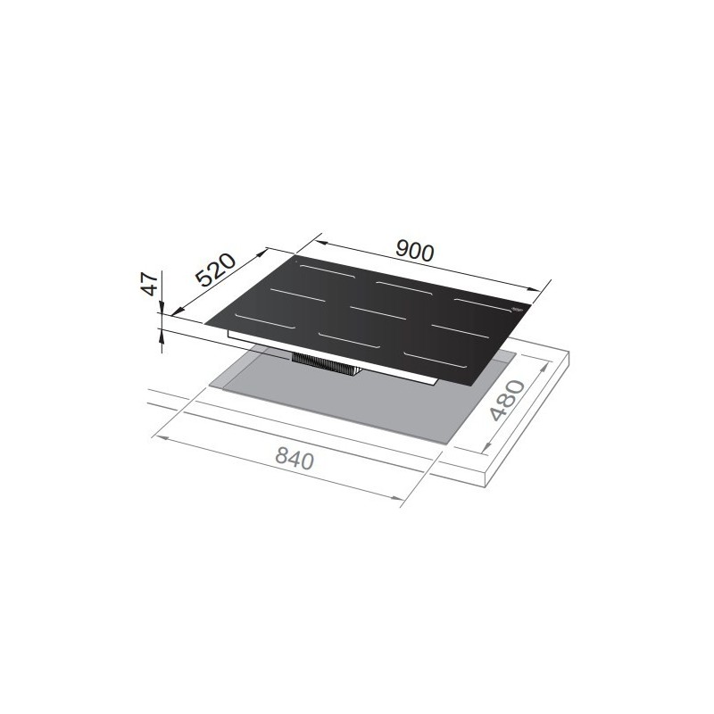 De’Longhi SLI 905 Kochfeld Schwarz Integriert 90 cm Zonen-Induktionskochfeld 5 Zone(n)