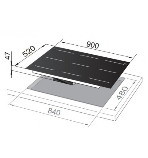 De’Longhi SLI 905 Kochfeld Schwarz Integriert 90 cm Zonen-Induktionskochfeld 5 Zone(n)