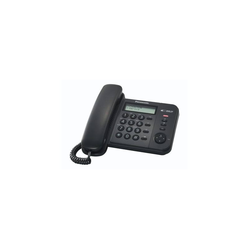 Panasonic KX-TS560EX1B teléfono Identificador de llamadas Negro