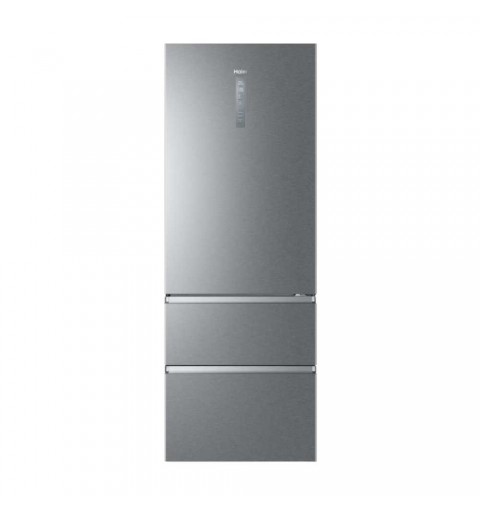 Haier 3D 70 Serie 5 A3FE744CPJ fridge-freezer Freestanding 483 L E Platinum, Stainless steel