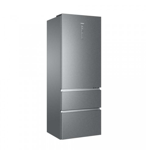 Haier 3D 70 Serie 5 A3FE744CPJ fridge-freezer Freestanding 483 L E Platinum, Stainless steel