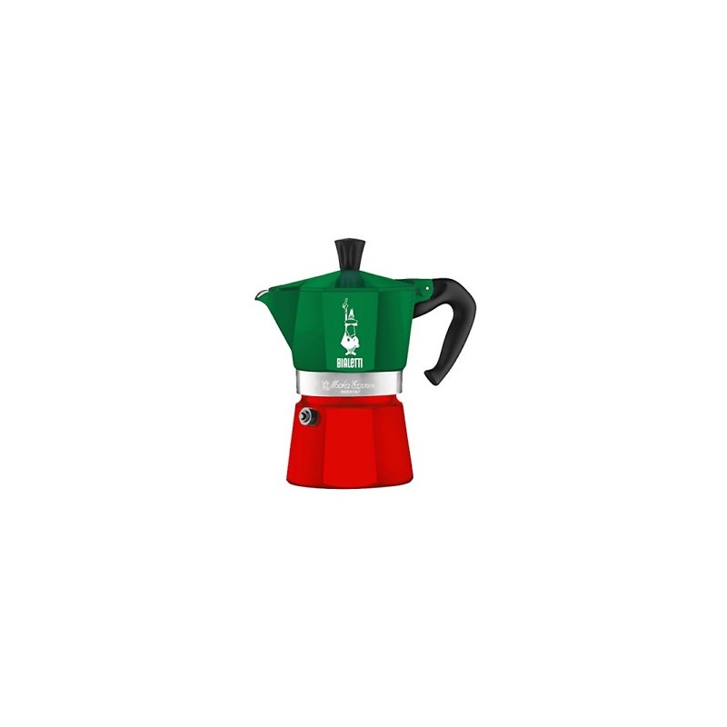 Bialetti 0005322 machine à café manuelle Cafetière à moka 0,13 L Vert, Rouge