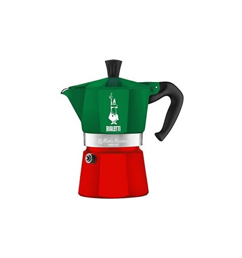 Bialetti 0005322 machine à café manuelle Cafetière à moka 0,13 L Vert, Rouge