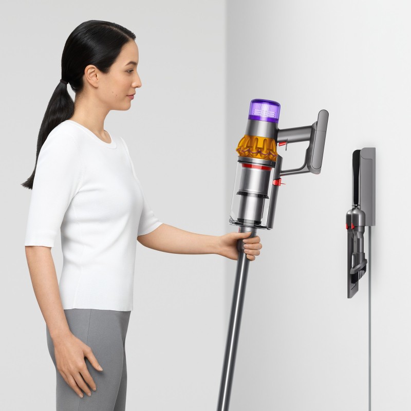 Dyson V15 Detect Absolute Nickel, Stainless steel, Yellow Bagless